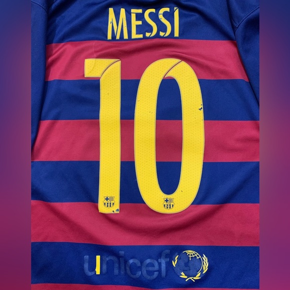 Nike Barcelona Messi #10 Home Jersey 2015/2016 Size M - Picture 3 of 12